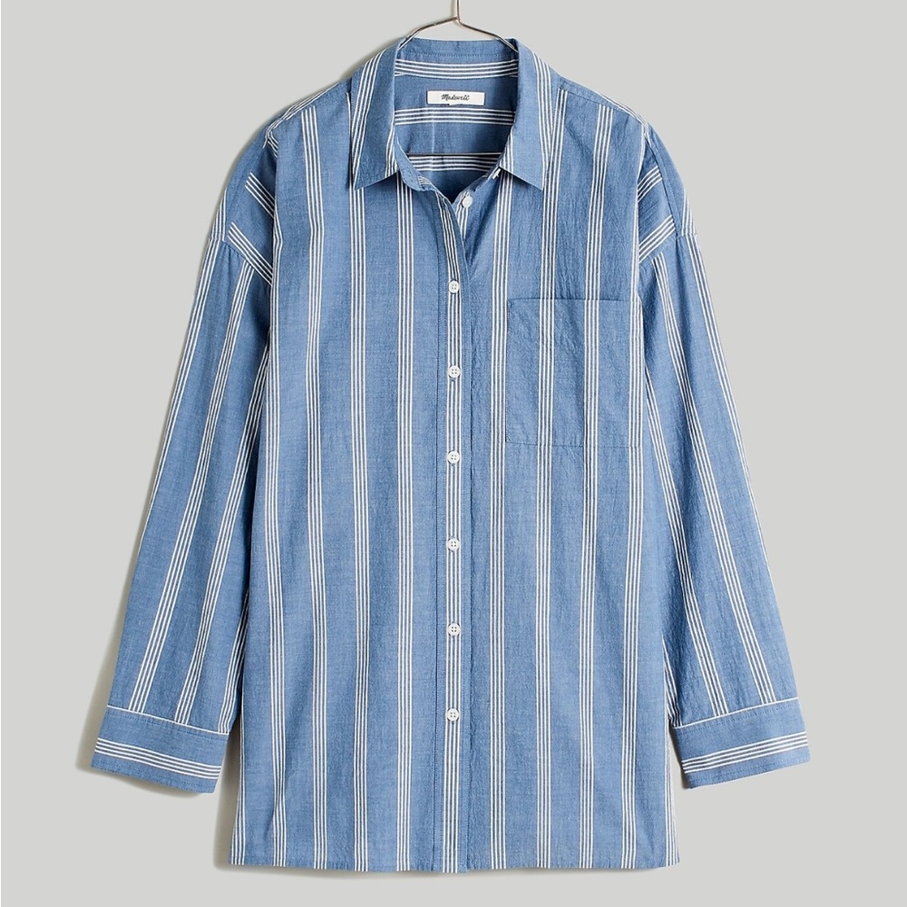 MADEWELL The Signature Poplin Oversized Shirt Size M